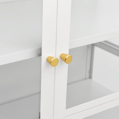 Lady Jillian -  Display Cabinet White 90x40x180 cm Steel and Tempered Glass